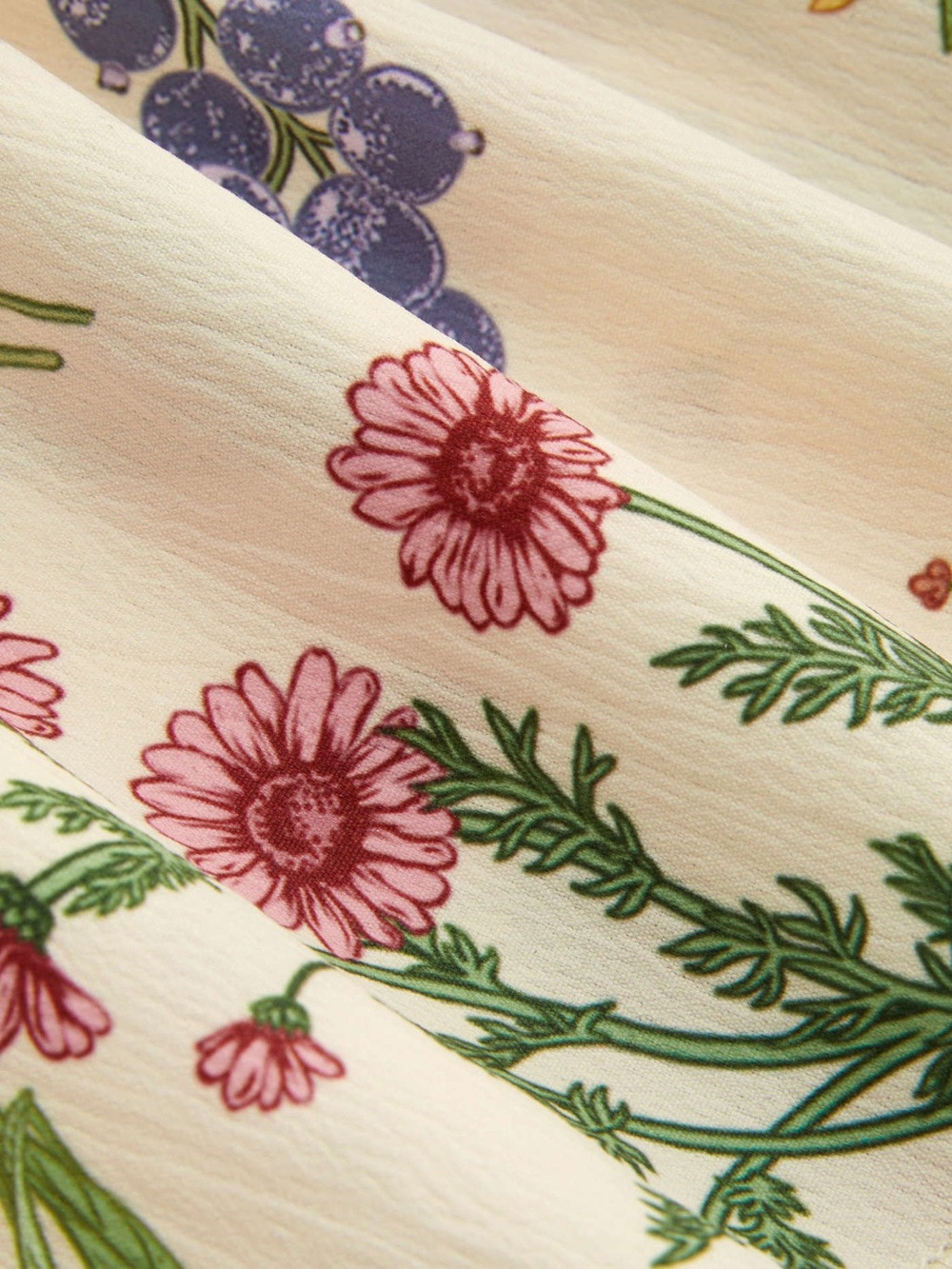Cider Cream Floral & Strawberry Tiered Mini Dress Size Small (Sold out online!) - Picture 6 of 14